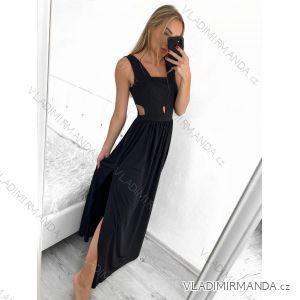 Women's Long Sleeveless Dress (S / M ONE SIZE) ITALIAN FASHION IMWE222441