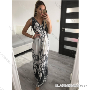 Women's long summer icecool sleeveless dress (M/L, XL/XXL) ITALIAN FASHION ainuosi IMB239903/DUR