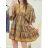 Women's 3/4 Long Sleeve Summer Dress (S/M ONE SIZE) ITALIAN FASHION IMPGM2385885