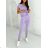 Women's tracksuit T-shirt and sweatpants set (S-XL) POLISH FASHION PMWD231800