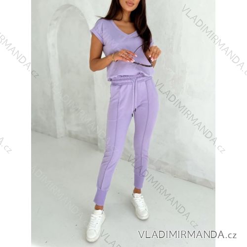 Women's tracksuit T-shirt and sweatpants set (S-XL) POLISH FASHION PMWD231800