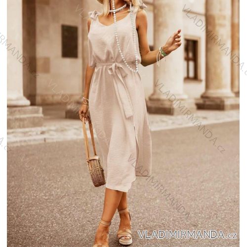 Women's Elegant Summer Sleeveless Dress (S/M ONE SIZE) ITALIAN FASHION IMWMY231808