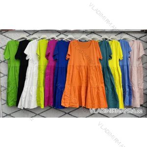 Women's Long Chiffon Short Sleeve Dress (S/M ONE SIZE) ITALIAN FASHION IMWGS231048