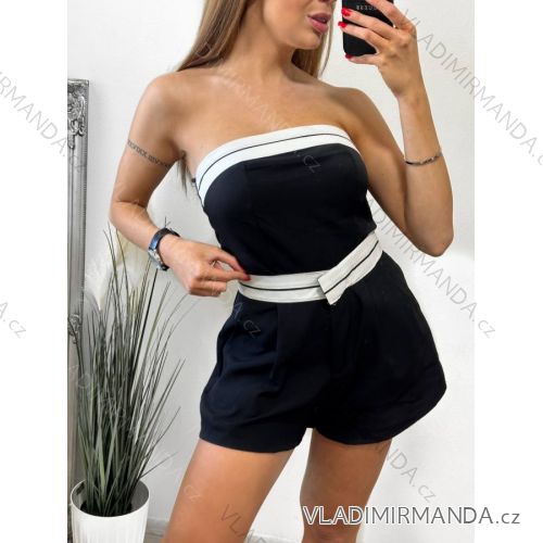 Women's summer strap top (S/M ONE SIZE) ITALIAN FASHION IMM23M23865 S/M black