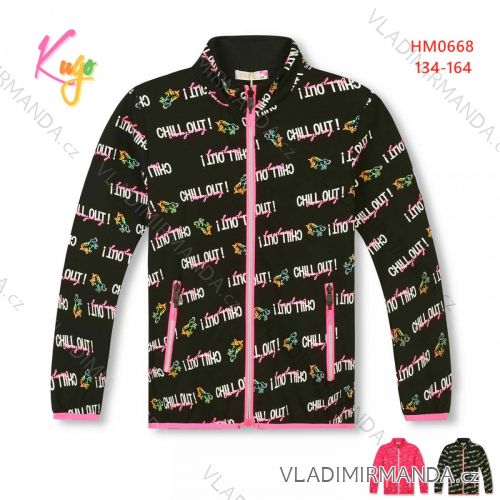 Weak sweatshirt with a zipper, long sleeves, teenage girls (134-164) KUGO HM0668