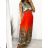 Women's Long Elegant Icecool Sleeveless Dress (M/L, XL/2XL) AINUOSI ITALIAN FASHION IMB232109/DU M/L Orange