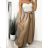 Women's Summer Long Satin Skirt (S/M ONE SIZE) ITALIAN FASHION IMM23MS63065/DU