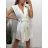 Šaty letní na ramínka dámské (S/M ONE SIZE) ITALSKÁ MÓDA IMPBB22B21841 S/M white