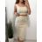 Women's Sleeveless Top + Skirt Set (S/M ONE SIZE) ITALIAN FASHION IMPGM235248