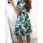 Women's Floral Short Sleeve Chiffon Dress (S/M/L ONE SIZE) ITALIAN FASHION IM423262