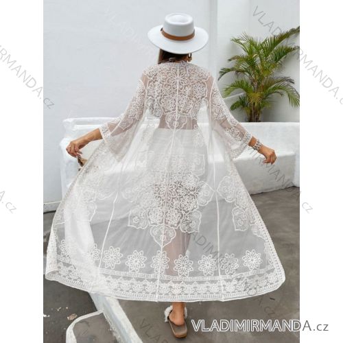 Summer dress with bare shoulders short sleeve lace women (uni m / l) ITALIAN MODE IMD20304