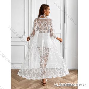 Summer dress with bare shoulders short sleeve lace women (uni m / l) ITALIAN MODE IMD20304