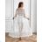 Summer dress with bare shoulders short sleeve lace women (uni m / l) ITALIAN MODE IMD20304