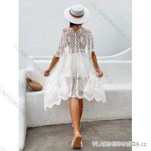 Summer dress with bare shoulders short sleeve lace women (uni m / l) ITALIAN MODE IMD20304