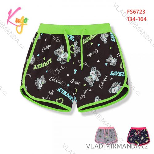 Kraťas shorts with sequins baby teen girl (98-128) KUGO K627