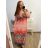 Women's Long Short Sleeve Dress (S / M ONE SIZE) FRENCH FASHION FMB21008