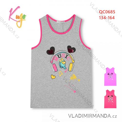 Girls' summer tank top (134-164) KUGO QC0685