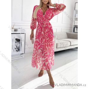 Women's Long Elegant Long Sleeve Dress (S/M ONE SIZE) ITALIAN FASHION IMWGB23951