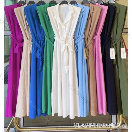 Women's Long Chiffon Short Sleeve Dress (S/M ONE SIZE) ITALIAN FASHION IMWGS231048