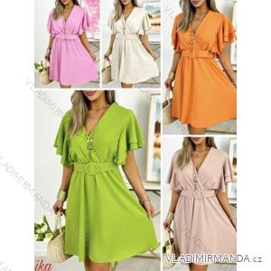 Women's Elegant Long Short Sleeve Dress (S / M ONE SIZE) ITALIAN FASHION IMWM217229