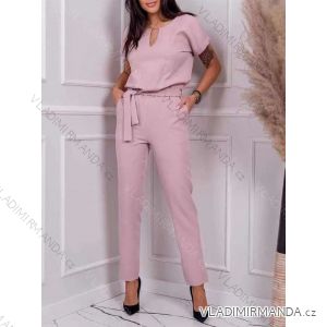 Women's Long Elegant Short Sleeve Jumpsuit (S/M ONE SIZE) ITALIAN FASHION IMWE232082