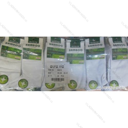 Low Bamboo Socks Ladies (35-41 White) AURA.VIA N8618