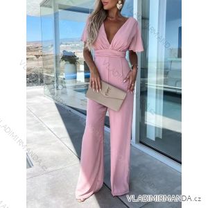 Women's Long Elegant Short Sleeve Jumpsuit (S/M ONE SIZE) ITALIAN FASHION IMWE232084