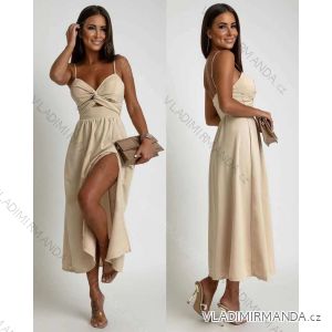 Women's long elegant party dress with straps (S/M ONE SIZE) ITALIAN FASHION IMWE232089