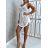 Women's Strappy Summer Knitted Dress (S/M ONE SIZE) ITALIAN FASHION IMWE2321121