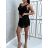 Women's Strappy Summer Knitted Dress (S/M ONE SIZE) ITALIAN FASHION IMWE2321121