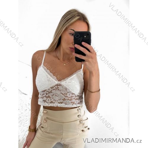 Šaty letní na ramínka dámské (S/M ONE SIZE) ITALSKÁ MÓDA IMPBB22B21841 S/M white