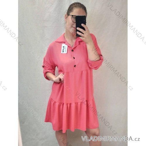 Shirt Dress 3/4 Sleeve Ladies (UNI XS-M) ITALIAN FASHION IM120068