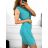 Women's short summer icecool sleeveless dress (S/M ONE SIZE) ITALIAN FASHION IMM23177 S/M black