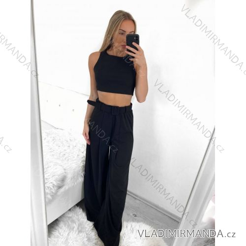 Women's Elegant Pants and Sleeveless Top Set (S/M ONE SIZE) ITALIAN FASHION IMPGM233867