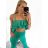 Summer elegant pants set and women's top (S / M ONE SIZE) ITALIAN FASHION IMWG221626