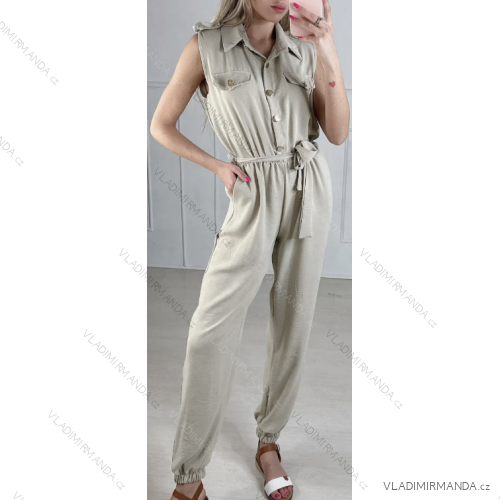 Women's Sleeveless Long Jumpsuit (S/M ONE SIZE) ITALIAN FASHION IMPBB23K9317