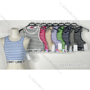 Women's Stripe Crop Top (S/M ONE SIZE) ITALIAN FASHION IMPBB23W1228