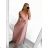 Women's Long Party Elegant Summer Sleeveless Dress (S/M ONE SIZE) ITALIAN FASHION IMPSH233584 Pink S/M