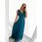 Women's Long Party Elegant Summer Sleeveless Dress (S/M ONE SIZE) ITALIAN FASHION IMPSH233584 Pink S/M