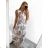 Long summer dress with straps for women (S/M ONE SIZE) ITALIAN FASHION IMD23231