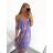 Oversized Summer Oversized Dress (S / M / L ONE SIZE) ITALIAN FASHION IMWY22072 S/M purple