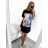 Women's Summer Oversize Leisure Short Dress (S/M/L ONE SIZE) ITALIAN FASHION IM923EIFFEL