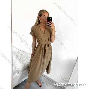 Women's Long Summer Short Sleeve Dress (S/M ONE SIZE) ITALIAN FASHION IMPLM2323529