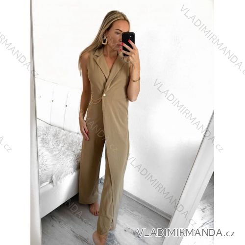 Women's Sleeveless Long Jumpsuit (S/M ONE SIZE) ITALIAN FASHION IMWKK231711