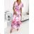 Women's Long Summer Elegant Short Sleeve Dress (S/M ONE SIZE) ITALIAN FASHION IMWGB232235