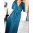 Women's Long Elegant Short Sleeve Dress (S/M ONE SIZE) ITALIAN FASHION IMWE235478