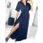 Women's Long Elegant Short Sleeve Dress (S/M ONE SIZE) ITALIAN FASHION IMWE235478