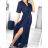 Women's Long Elegant Short Sleeve Dress (S/M ONE SIZE) ITALIAN FASHION IMWE235478