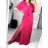 Women's Long Elegant Short Sleeve Dress (S/M ONE SIZE) ITALIAN FASHION IMWE235478