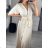 Women's Long Elegant Short Sleeve Dress (S/M ONE SIZE) ITALIAN FASHION IMWE235478